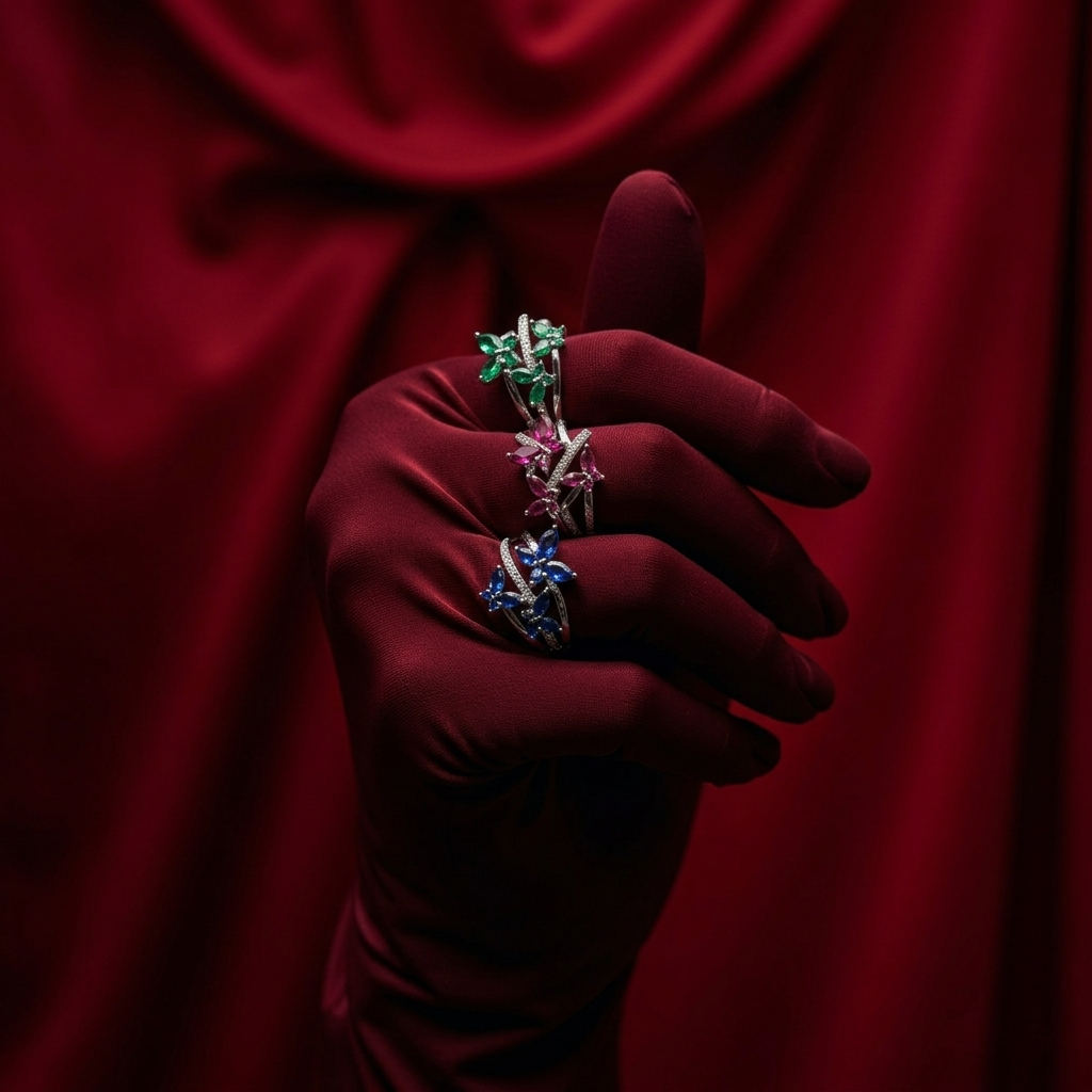 Colorful Flower Rings